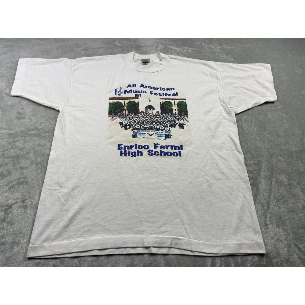 VTG 1997 Enrico Fermi High School All American Music Festival T-Shirt Mens XL